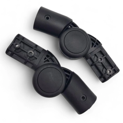 Regulacja, przegub rączki do wózka TAKO, JUNAMA, owal-płaski - fabryczna, czarna - kpl 2szt